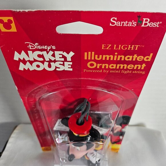 Santa's Best Disney Mickey Mouse With Trumpet Easy Illuminated Ornament - Picture 8 of 10